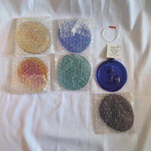 Kitras Cat Art Glass Set NEW